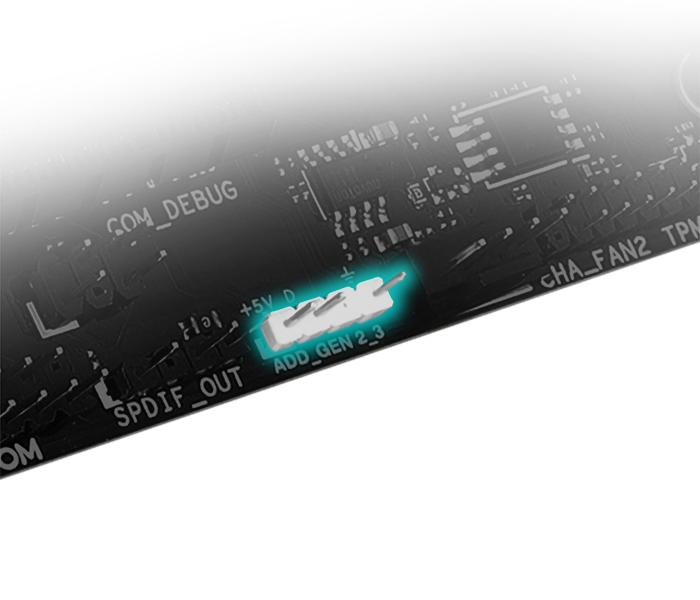 Features addressable Gen 2 headers 