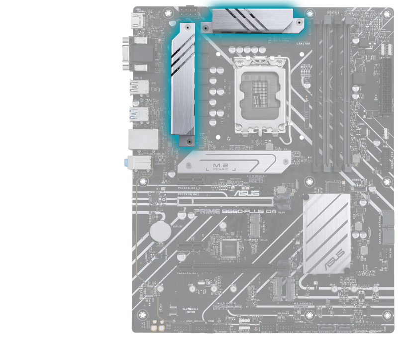 Prime motherboard with VRM heatsink image