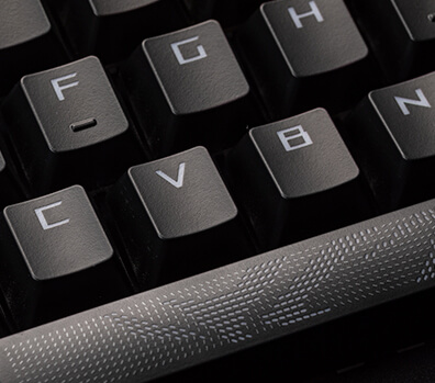 ROG UV-coated ABS keycaps close-up