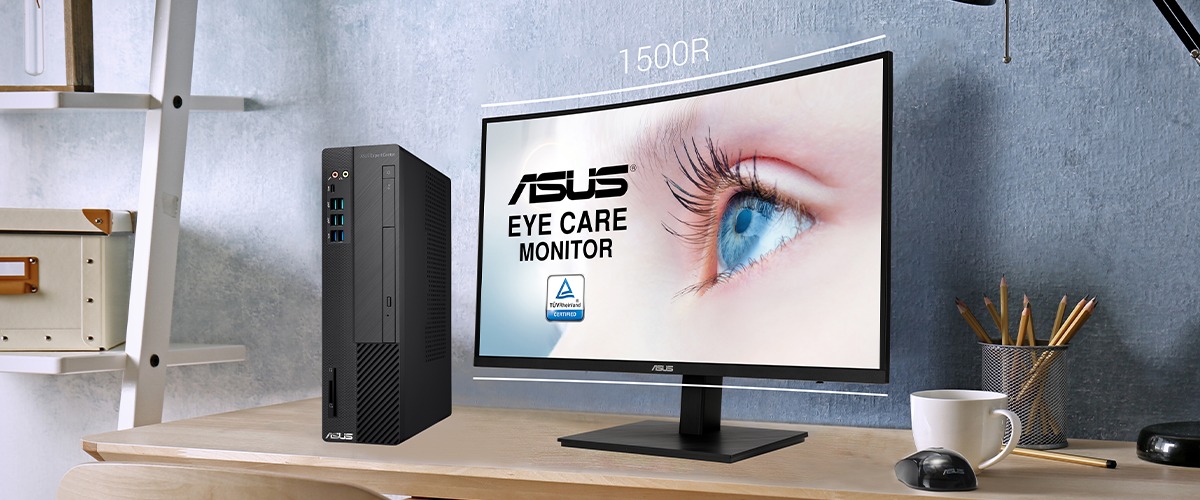 ASUS VA27DQSB has a 1500R curved panel that ensures every point of the screen is equidistant to the viewer’s eyes