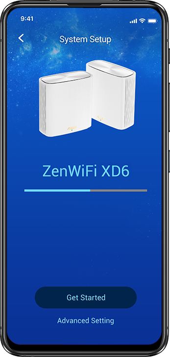 3-step setup with the ASUS Router app interface