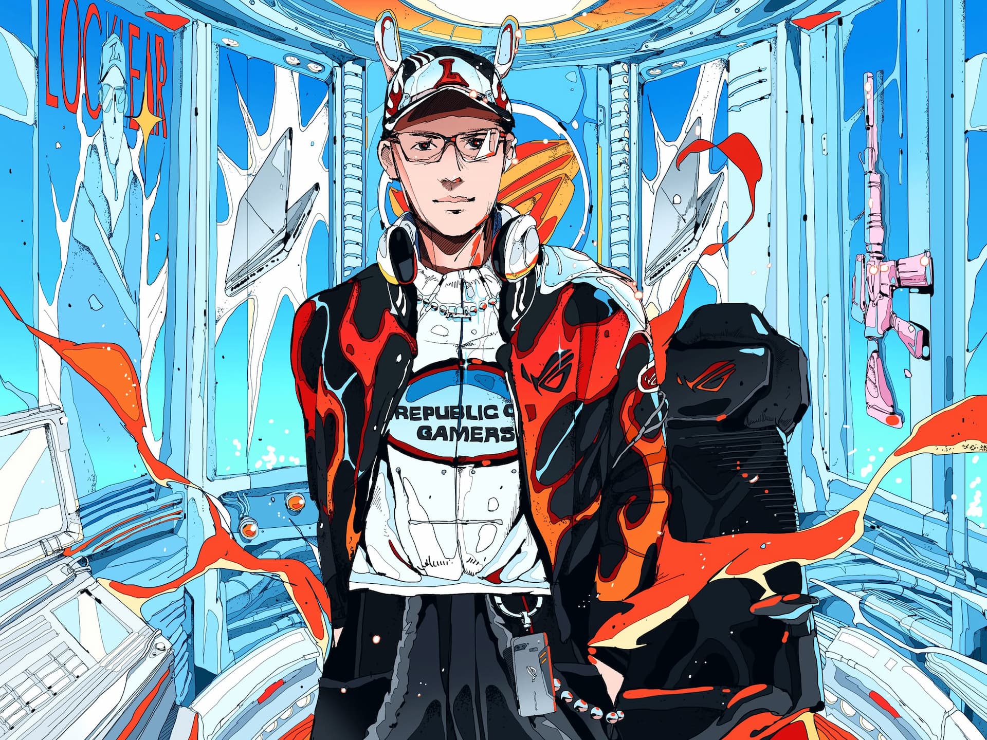 A stylish Illustration of Locklear