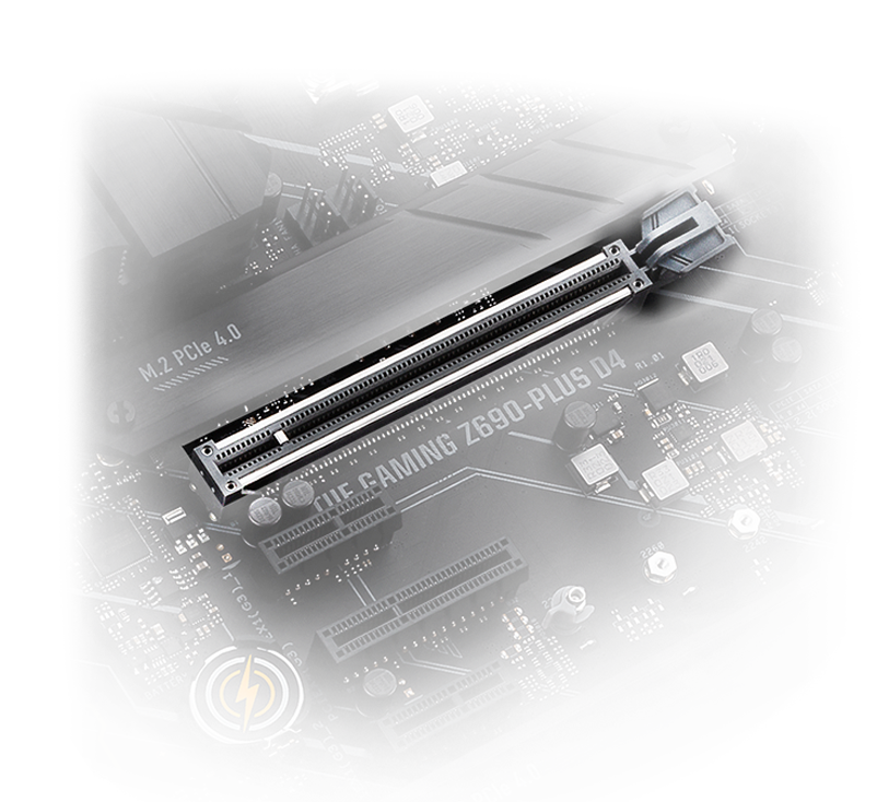 A TUF GAMING Z690-PLUS D4 dispõe de PCIe® 5.0