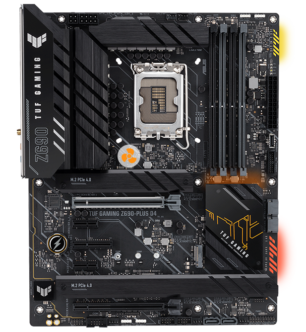 TUF GAMING Z690-PLUS D4 features AIO water-cooling settings. 