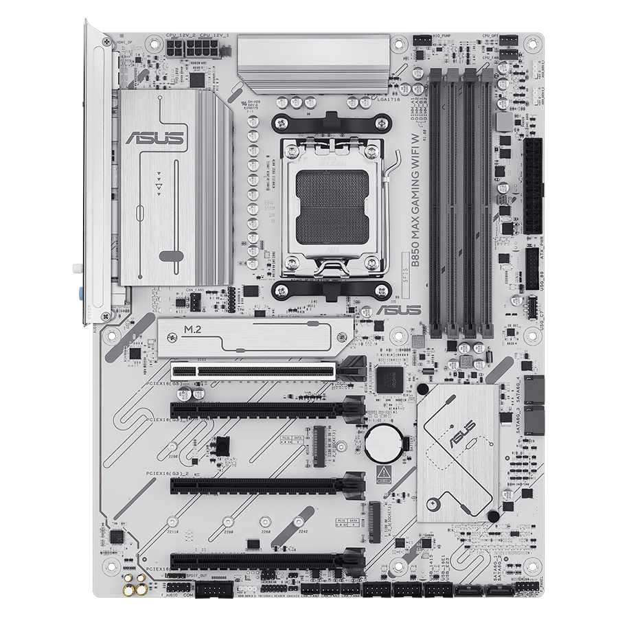 B850 MAX GAMING WIFI W front view.