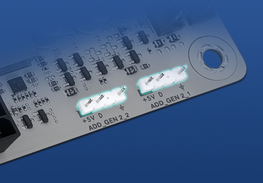 Image depicting B850 MAX GAMING WIFI W ARGB connectors.