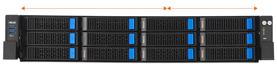 This is a line graph that helps people understand the locations of the key components on this server.