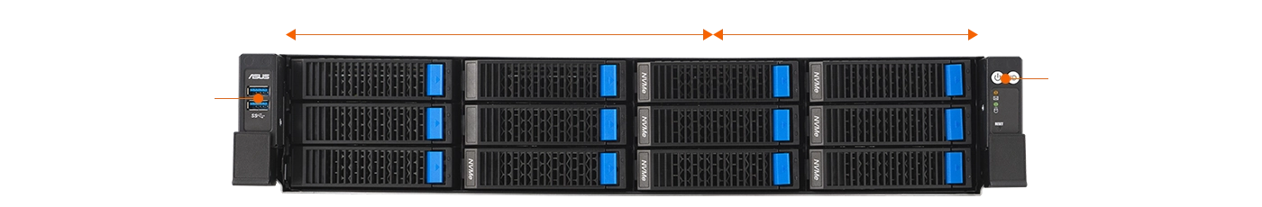 This is a line graph that helps people understand the locations of the key components on this server.