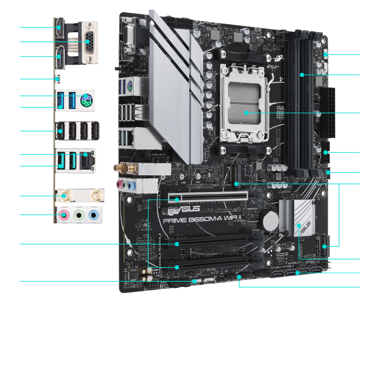 All specs of the PRIME Series motherboard