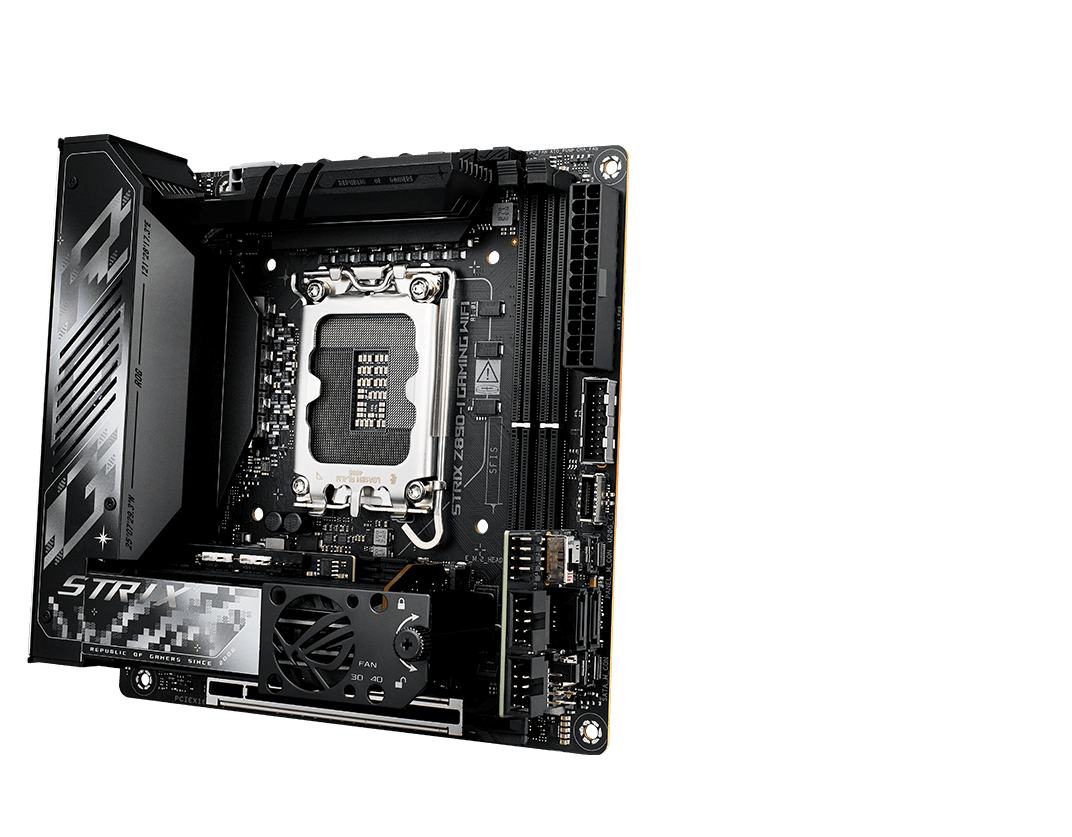 The Strix Z890-I front and back