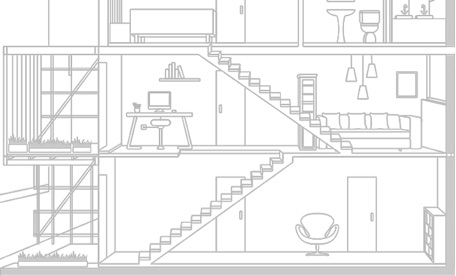 Een 2-pak ZenWiFi-nodes is geschikt voor grote woningen, zoals herenhuizen en huizen met meerdere verdiepingen.