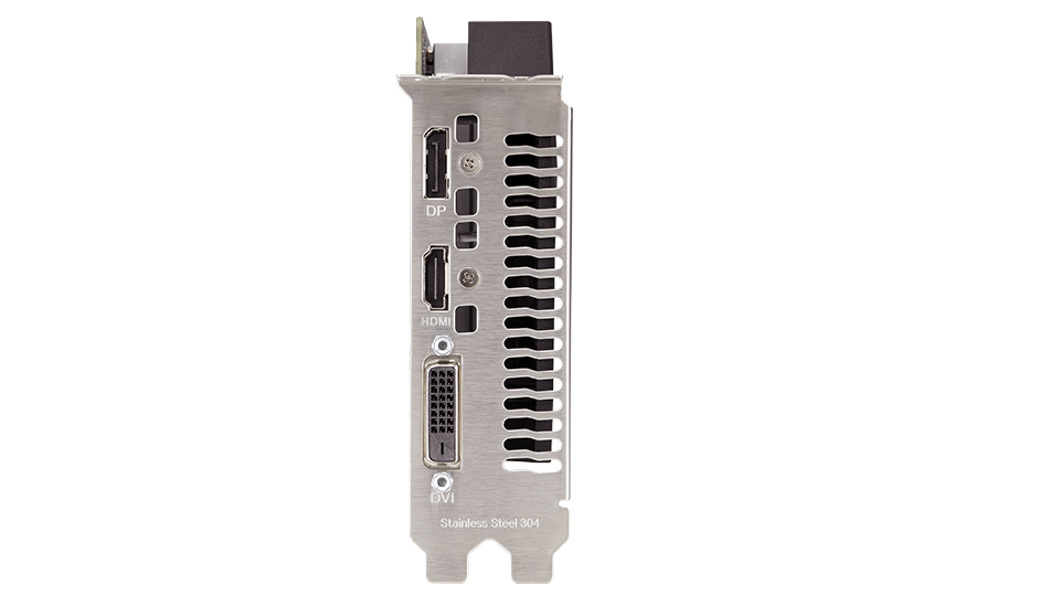 Graphics card I/O port bracket.