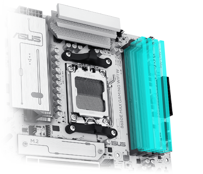 The B650E MAX GAMING WIFI W motherboard supports DDR5. 
