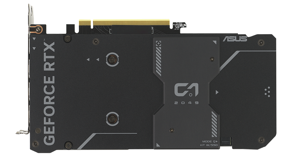 ASUS Dual GeForce RTX 4060 Ti SSD graphics card backplate