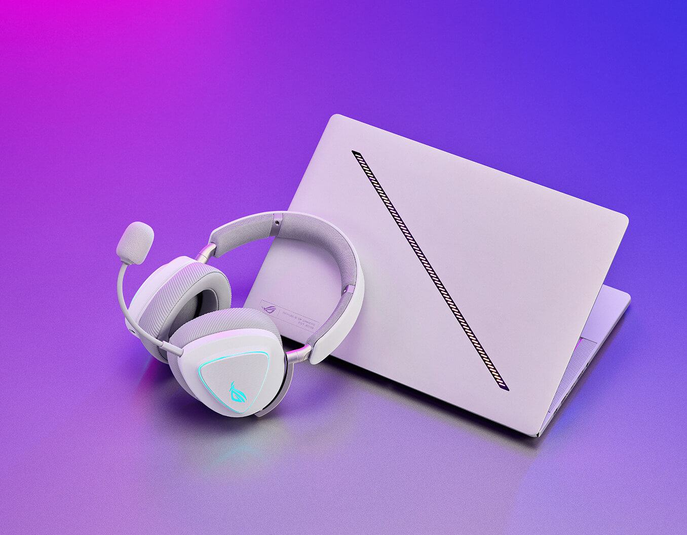 The ROG Delta II Moonlight White Edition with Zephyrus G16 2025