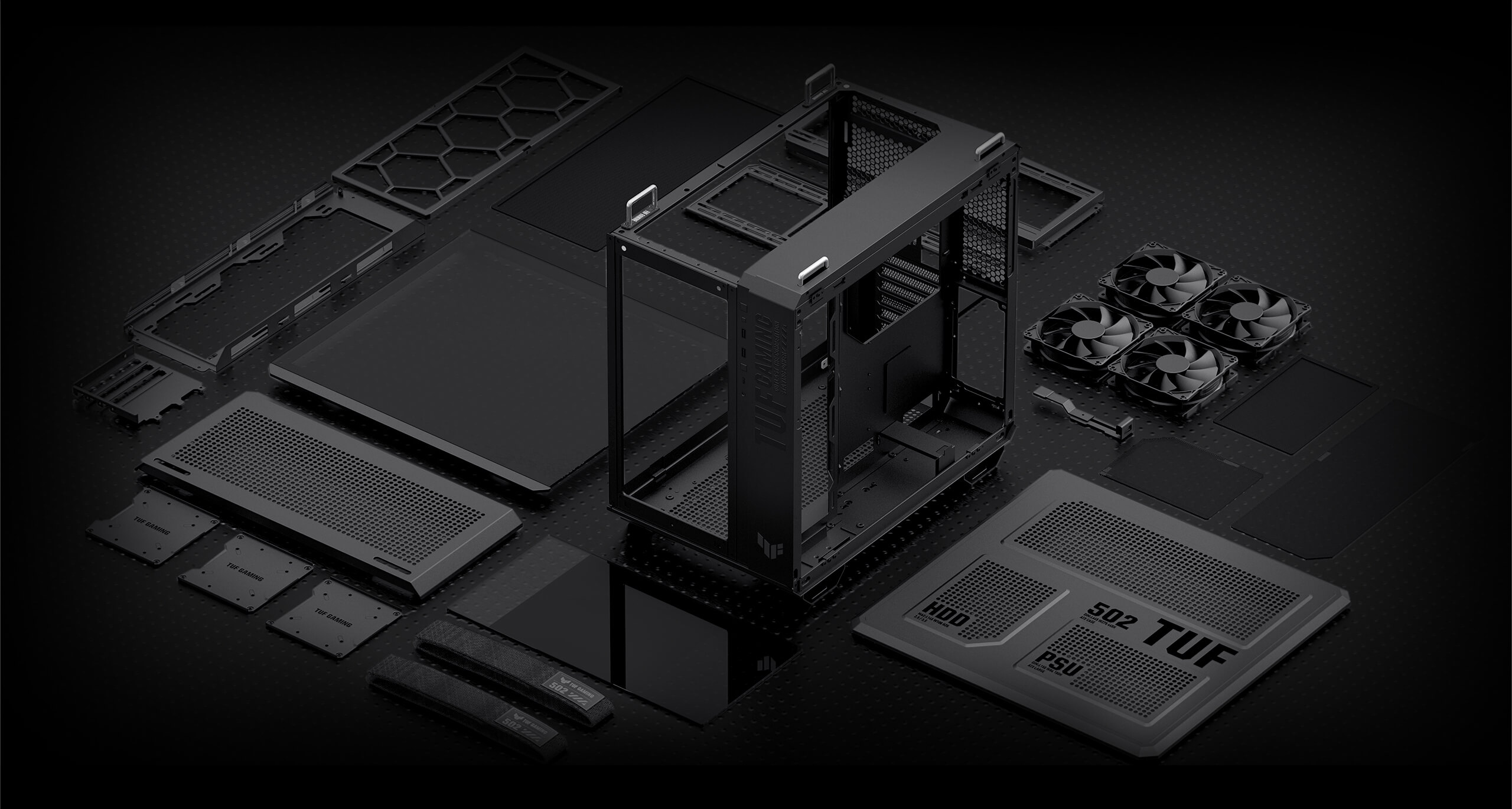 TUF Gaming GT502 PLUS modular units