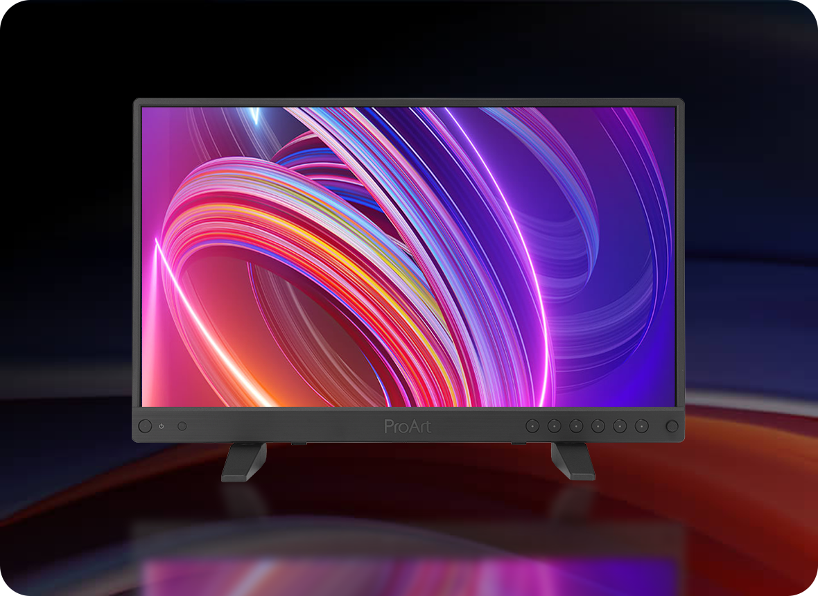 ProArt Display showing a colorful image.
