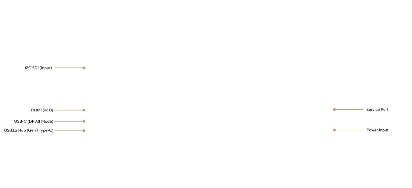 The rear I/O ports of ProArt Display