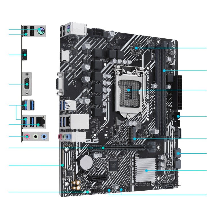 All specs of the PRIME H510M-K R2.0 motherboard