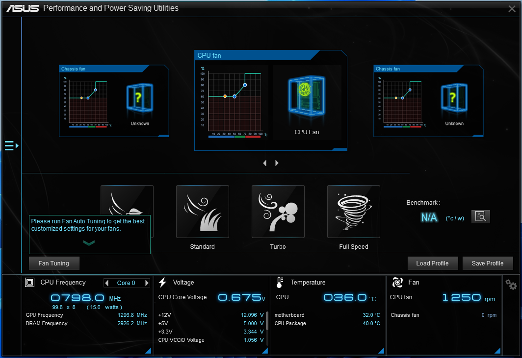 UI of FAN Xpert for cooling controls