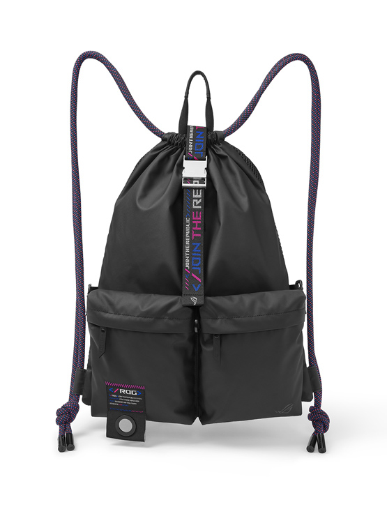 front view of ROG SLASH Multi-Use Drawstring Bag