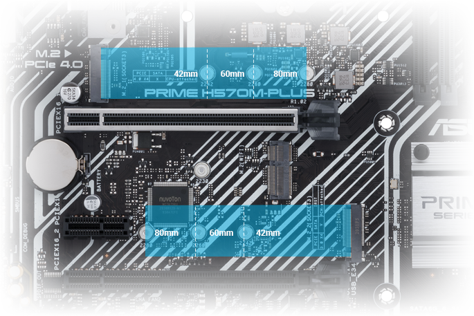 ASUS PRIME H570M-PLUS with two M.2 slots