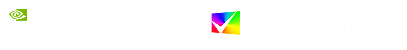 NVIDIA G-SYNC icon, FreeSync Premium Pro, and VESA VRR icons