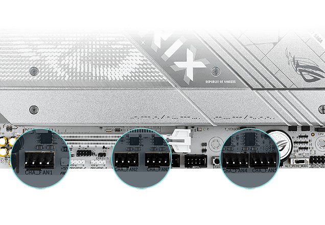 Strix X870-A 机箱风扇接头连接器位置