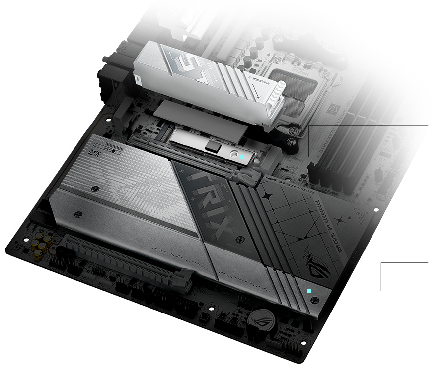 Strix X870-A M.2 heatsinks and backplate layout