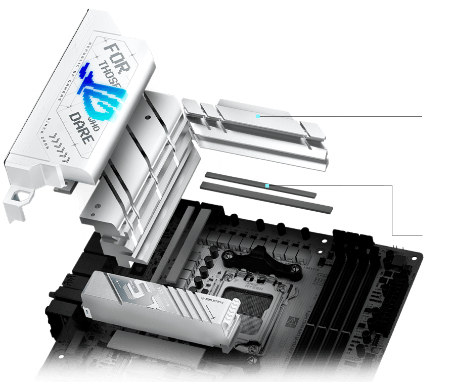 Strix X870-A VRM cooling design layout