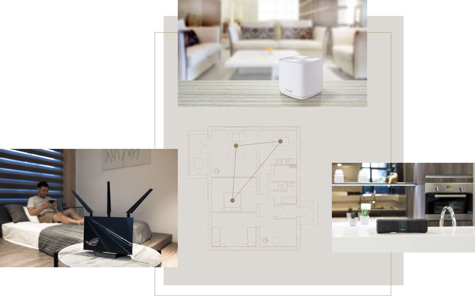 Constrói o teu próprio sistema mesh com diferentes routers ASUS com tecnologia AiMesh.