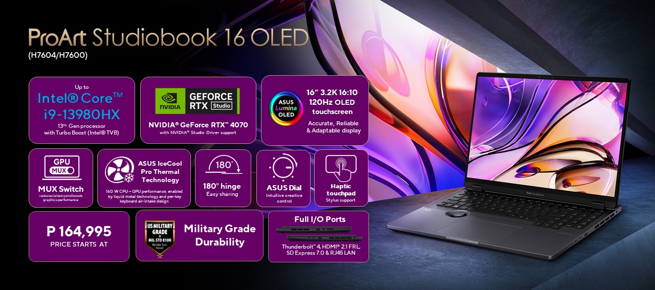 ASUS ProArt Studiobook 16 OLED (H7604)