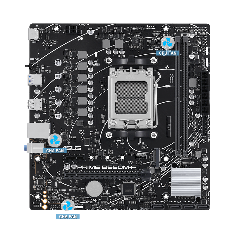 Prime motherboard with 4-Pin PWM/DC Fan image
