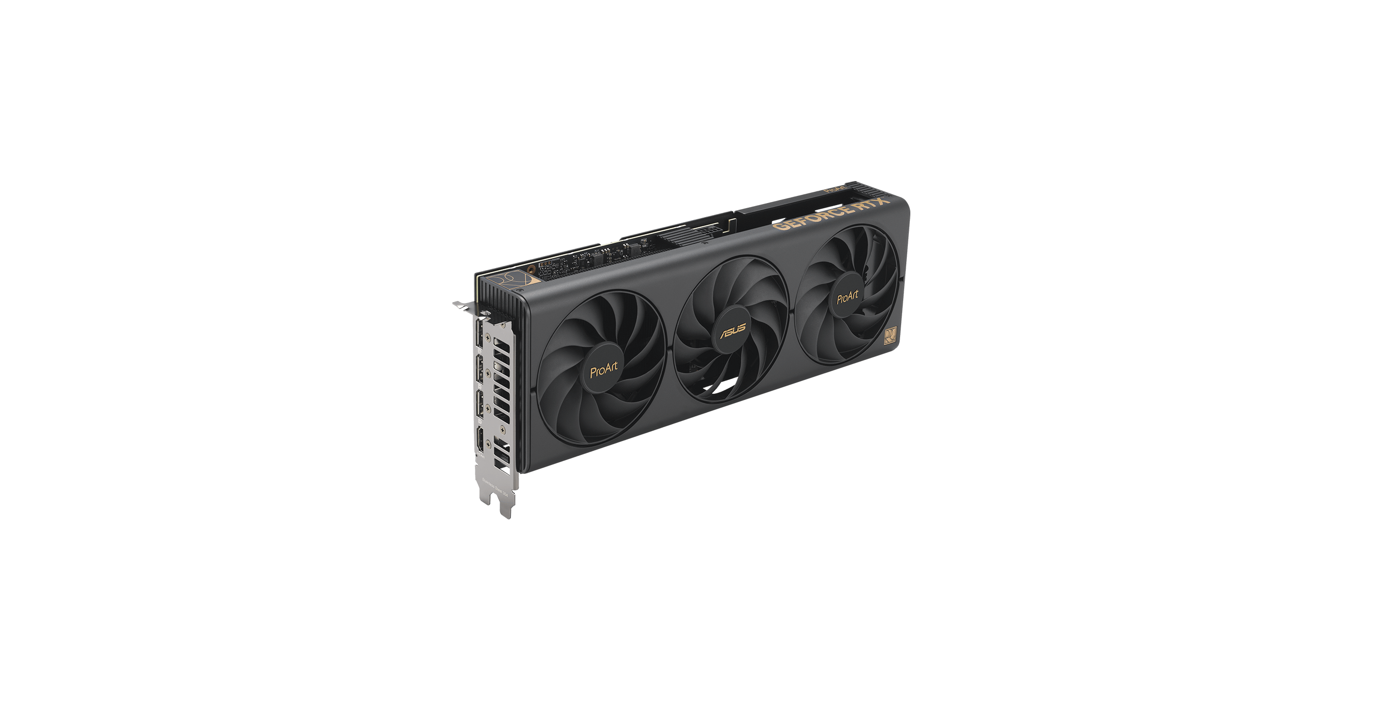 ProArt GeForce RTX 4070 SUPER graphics card’s front view