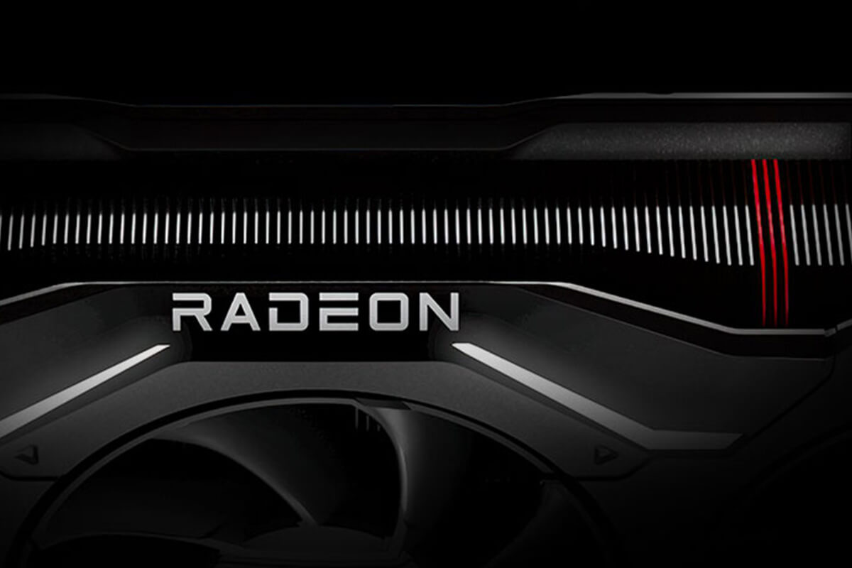 Fokussiertes Symbol von AMD Radeon