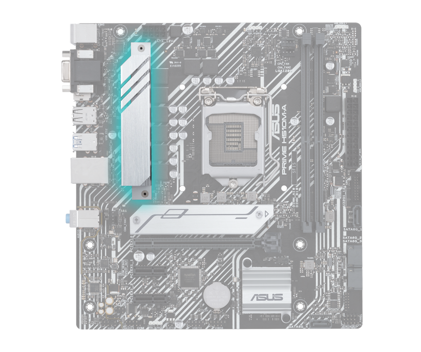 Placa Base Asus Intel H510M-E Socket 1200 Matx Grafica DDR4 M.2 Glan USB  3.1 - 90MB17E0-M0EAY0