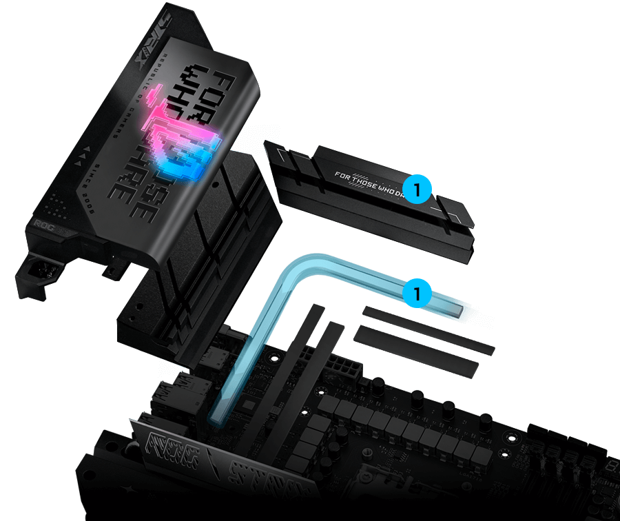 Strix X870E-E VRM cooling design layout