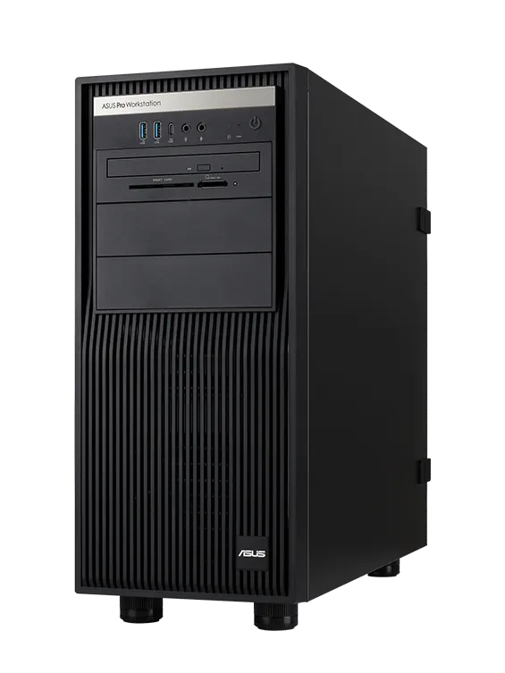 ExpertCenter Pro ET500I W8 places in front of three displays