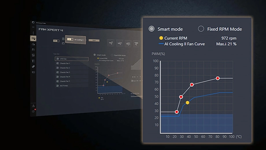 AI Cooling II user interface