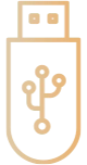 An icon featuring a USB disk