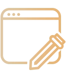 An icon featuring a pen and a document.