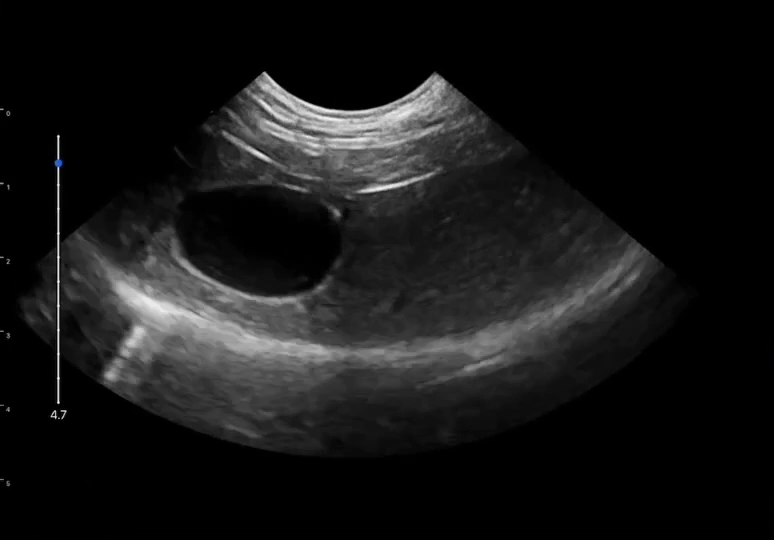 LU800 Jack Russell Terrier_Hepatic Cyst ultrasound image