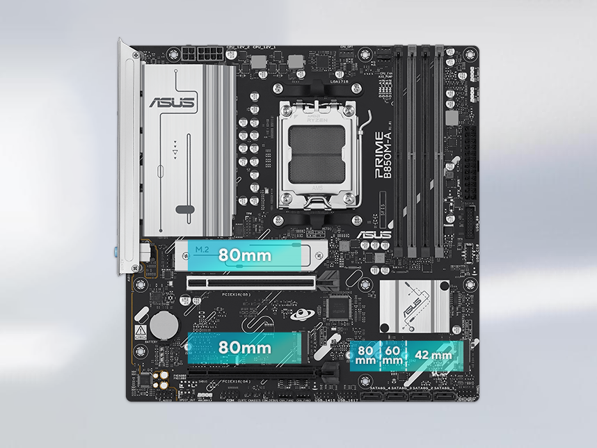 Graphic depicting different M.2 slots on a motherboard.