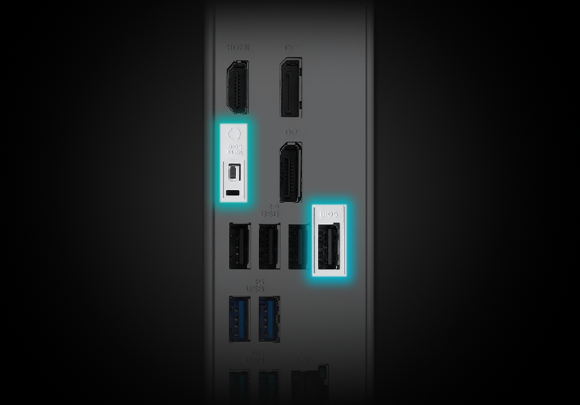 Graphic depicting the PRIME B850M-A-CSM BIOS FlashBack feature.