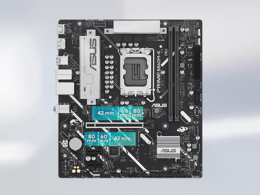 Graphic depicting different M.2 slots on a motherboard. 