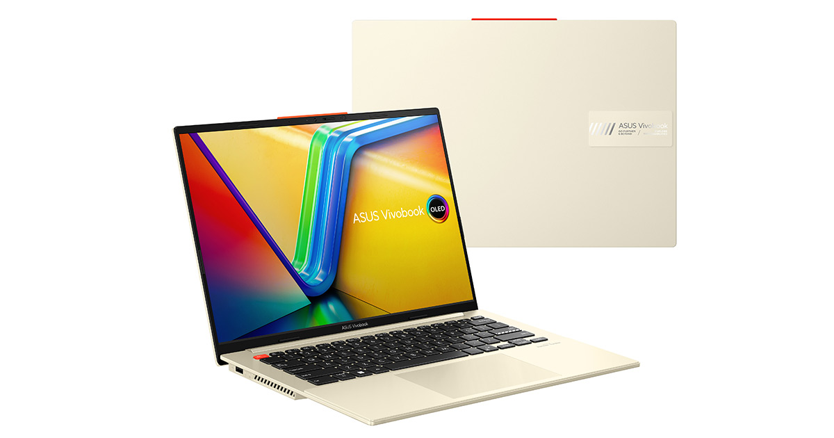ASUS Vivobook S 14/15 OLED laptop in Cream White color
