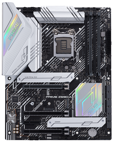 ASUS Prime Z590-P WIFI Carte mère Intel Z590 LGA 1200 ATX  PCIe 4.0, 11 phases d’alimentation, 3xM.2, DrMOS, WiFi 6, USB 3.2 Gen 2x2 Type-C, USB 3.2 Gen 1 Type-C à l’avant, Thunderbolt 4, Aura Sync 