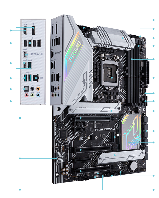 ASUS PRIME Z590-A Socket LGA 1200 USB 3.2 Intel Motherboard PRIME Z590-A -  Best Buy