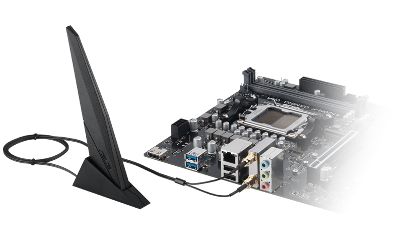 The A620M-F GAMING WIFI motherboard features onboard WIFI 6.