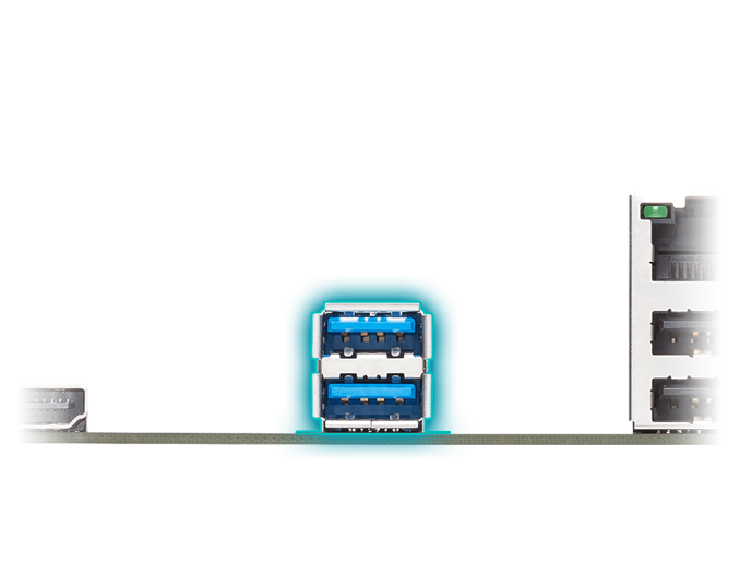 The A620M-F GAMING WIFI motherboard features USB 5Gbps Type-A